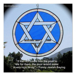 Star Of David W/Funny Jewish Quote Poster Posters
