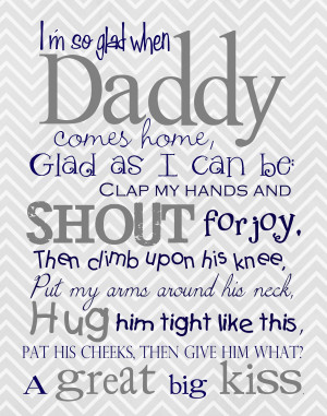 So Glad When Daddy Comes Home - Father's Day Freebie