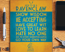 Ravenclaw Art Print, Harry Potter Q uote Poster Sign, Harry Potter ...