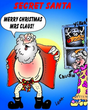 Naughty but nice Secret Santa cartoon