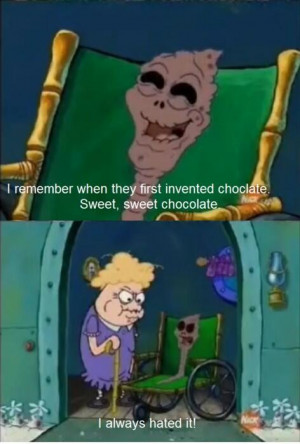 ... chocolate sweet sweet chocolate i always hated it # spongebob http t