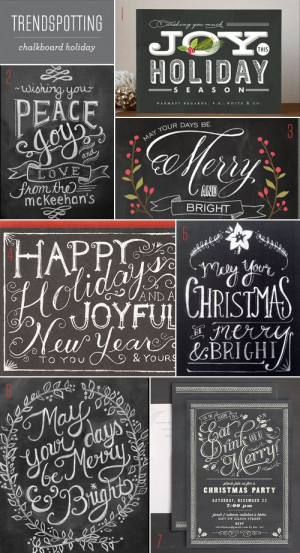 Round up of Christmas chalkboard printables and downloads!