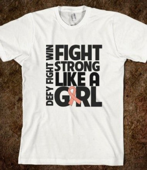 Uterine Cancer Fight Strong Like a Girl Shirts #fightlikeagirl