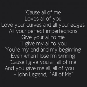 All of Me Lyrics by John Legend