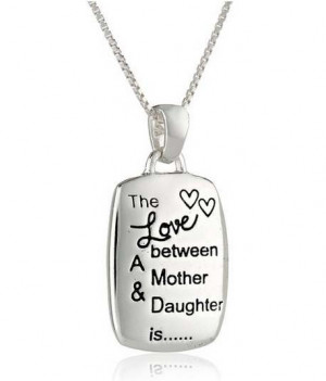 Mother And Daughter Engraved Rectangular Pendant Necklace For Mom ...