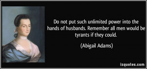 Abigail Adams Remember the Ladies Quote
