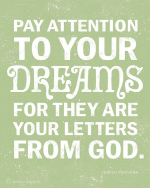 Let your dreams lead you to hunger for Yahweh God & true salvation.Be ...