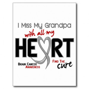 Brain Cancer I MISS MY GRANDPA Post Cards