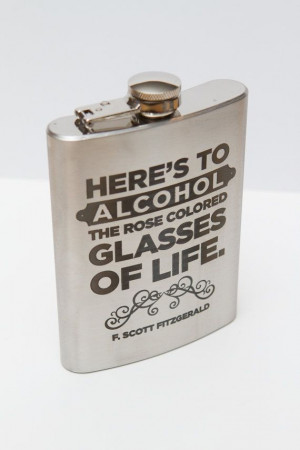 Scott Fitzgerald quote laser engraved flask by TheChugLife, $20.00