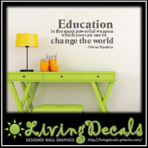 Vinyl Decals Wall Art Stickers - Education Quote