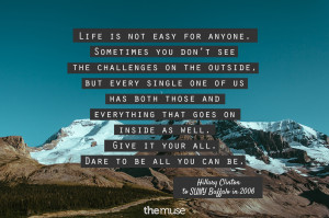 ... you do, to the extent that you can, err in the direction of kindness