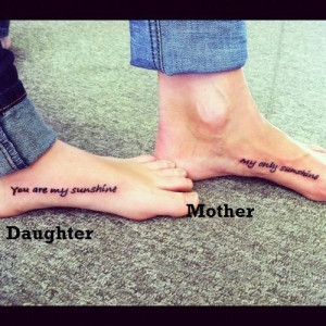 home tattoo ideas tattoos on feet mother and daughter love tattoo