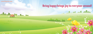 Being Happy Brings Joy To Everyone Around Facebook Cover Layout