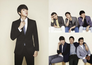 ... Seok in The Classic Suit S/S Pictorial with Jung Woo and Son Ho Jun