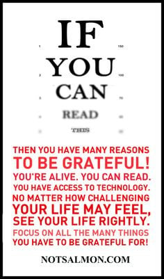 ... can read this you have many reasons to be #grateful . #notsalmon More