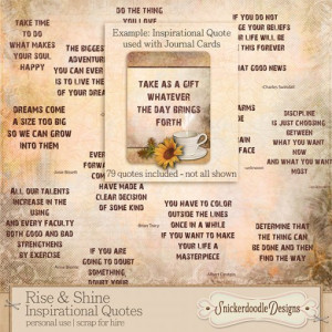 Home :: SnickerdoodleDesigns :: Rise and Shine Inspirational Quotes