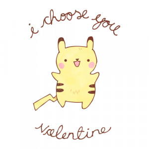 love pikachu pokemon cute adorable kawaii i love you eevee Valentine ...