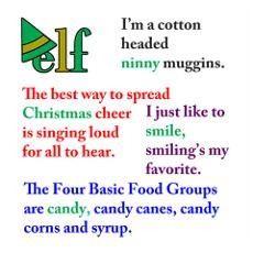 Elf the Movie Quotes Poster
