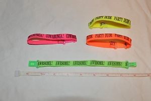 ... Neon-Bracelet-from-the-1980s-with-Sayings-on-Them-Old-Stock-1-Bracelet