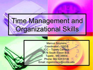 Time Management And Organizational Skills