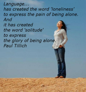 the glory of solitude