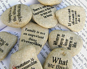 quote on stone, quote art, quote gift, quote beach stone, group gift ...