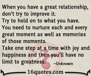 have a great relationship