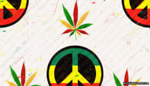 Rasta Weed Leaf Wallpaper