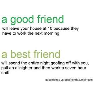 Good Friend vs Best Friend