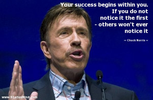 ... - others won't ever notice it - Chuck Norris Quotes - StatusMind.com