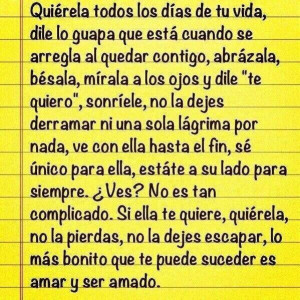 Quiérela todos los días :)