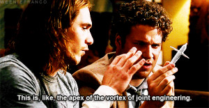 ... explaining how to roll a cross joint from the movie Pineapple Express
