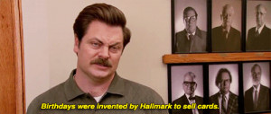 parks and recreation birthday happy birthday ron swanson nick offerman ...