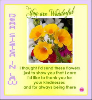 Quotes About Sister in Laws | Sister in Law Poem - Picture of flowers