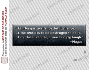 Chrono Trigger - Magus Quote Wall Art Applique Stickers