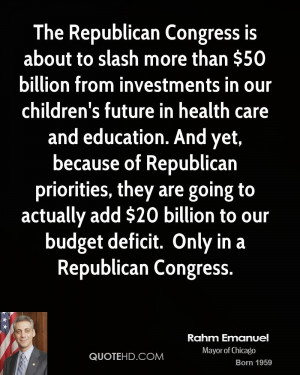 The Republican Congress is about to slash more than $50 billion from ...