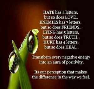 Focus on the positive!!!