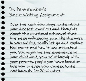 Pennebaker's Basic Writing Assignment Over the next four days, write ...