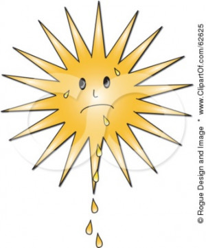 sweating hot sun royalty free clip art picture