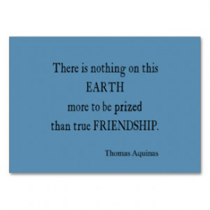 Vintage Blue Aquinas Friendship Quote / Quotes Business Card Templates