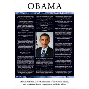 President Barack Obama (In Their Words, Quotes) Art Poster