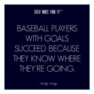 Baseball Quote 2: Goals for Success Poster