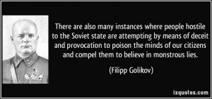There are also many instances where people hostile to the Soviet state ...