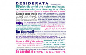 Desiderata by Max Ehrmann