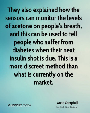 ... insulin shot is due. This is a more discreet method than what is