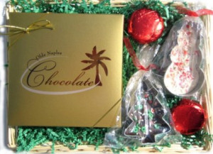 Christmas Holiday Chocolate Gift Basket with Cookie Cutters