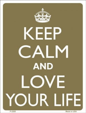 KEEP CALM and Love Your LIFE Tin Aluminum by PosterPrintNation, $14.99 ...