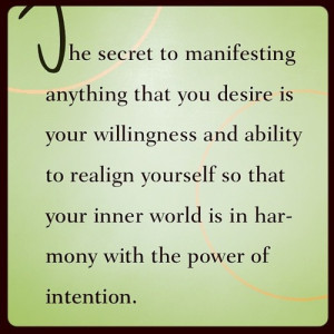 The power of intention - A Law of Attraction Fundamental