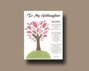 Goddaughter - Personalized gift for Goddaughter - Gift from Godmother ...