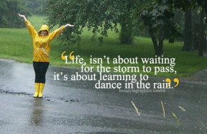 beautyingraphics, dance, girl, grass, quote, rain